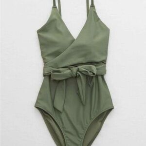 NWT Aerie One Piece Green Swimsuit